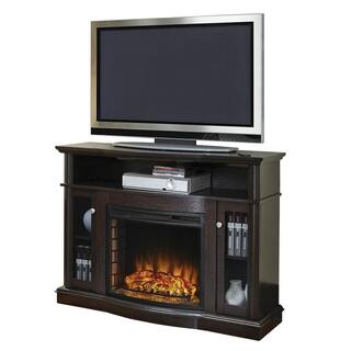 Pleasant Hearth Elliott 47 in. Media Electric Fireplace TV Stand in Merlot 248-44-34M-KIT