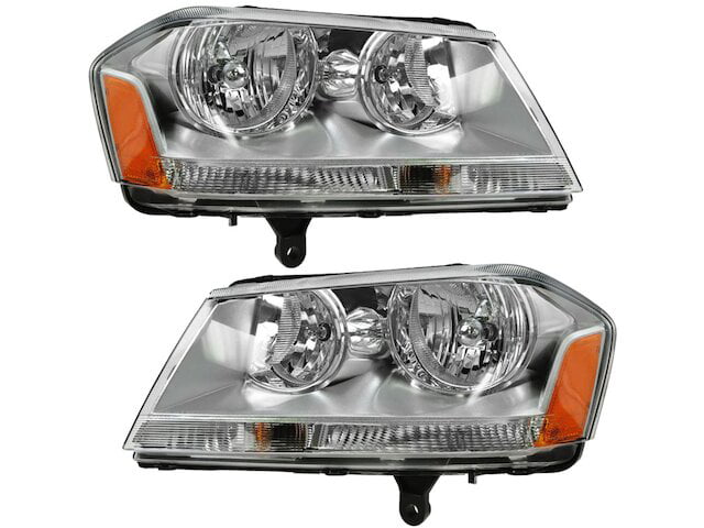 Headlight Assembly Set of 2 - Compatible with 2008 - 2009， 2012 - 2014 Dodge Avenger SE 2010 2013