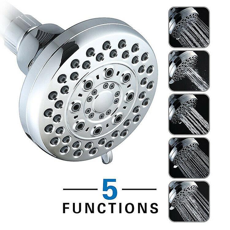 Shower Head 300% High Turbo Pressure 40% Water Saving Laser 5 Spray Settings New