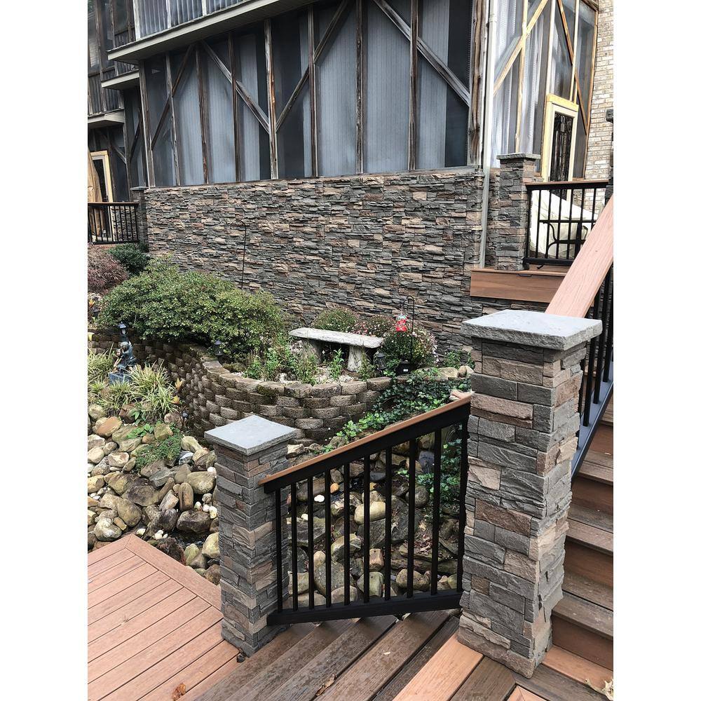 GenStone Stacked Stone 11.25 in. x 48 in. Desert Sunrise Faux Pillar Panel Siding PSSDSPP