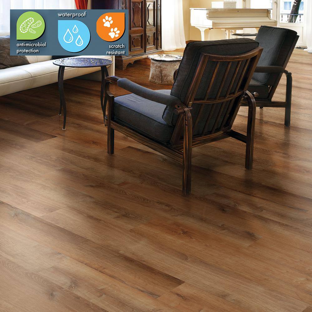 Lifeproof Trail Oak 6 MIL x 8.7 in. W x 48 in. L Click Lock Waterproof Luxury Vinyl Plank Flooring (20.1 sqftcase) I96713L