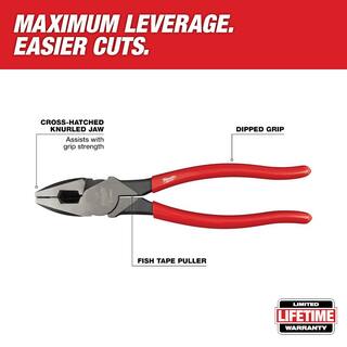 MW 9 in. High-Leverage Lineman Pliers 48-22-6502