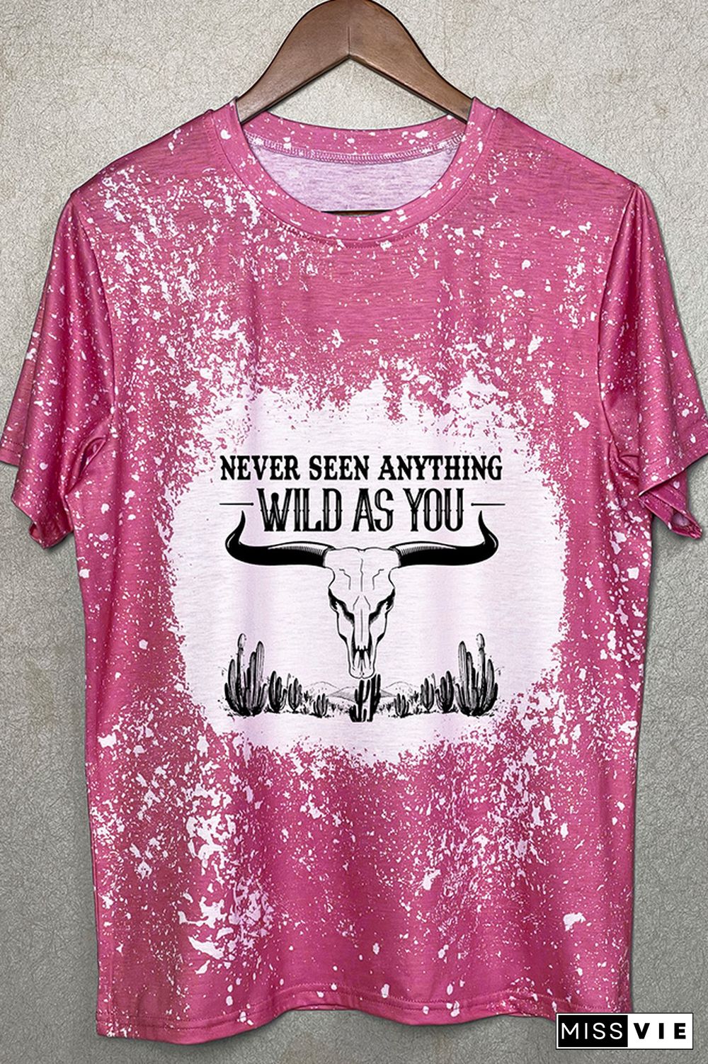 Wild As You Tie Dye Bleach Graphic Tee