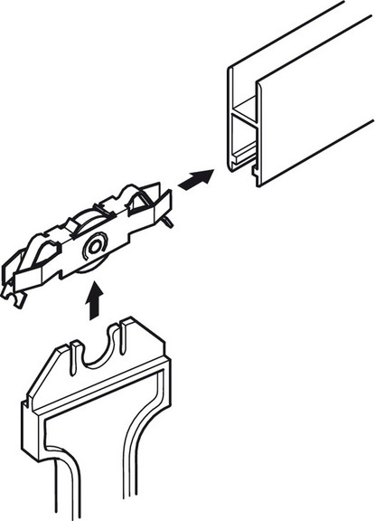 Hafele 416.13.932 Dust Strip  Vertical for Bypassi...