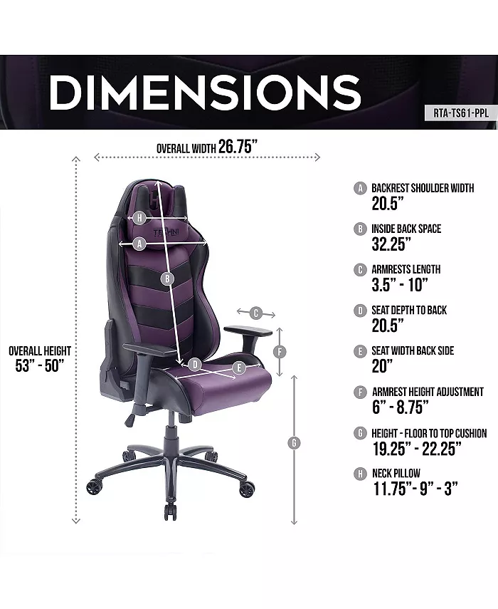 RTA Products Techni Sport TS-61 Game Chair