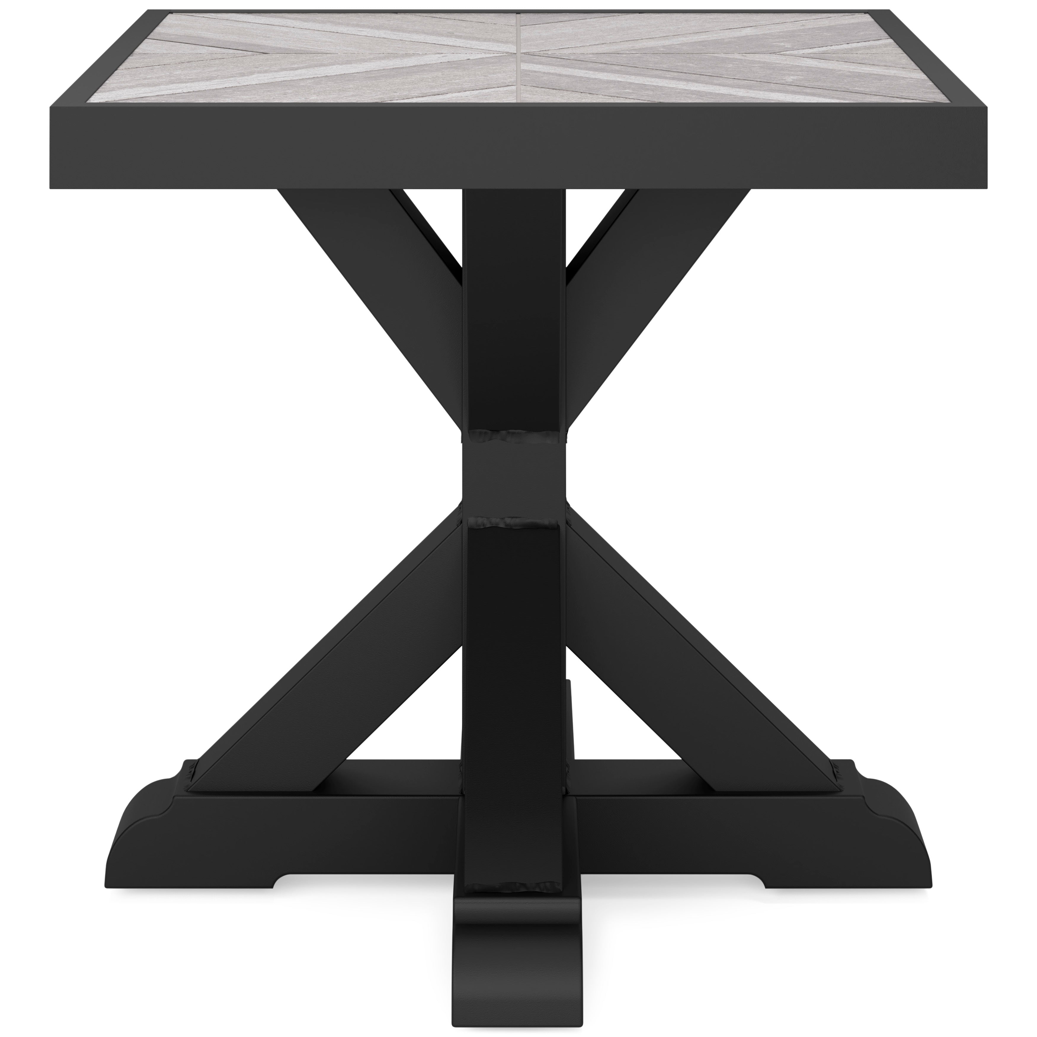 Fire Island Black Outdoor 22 Square End Table