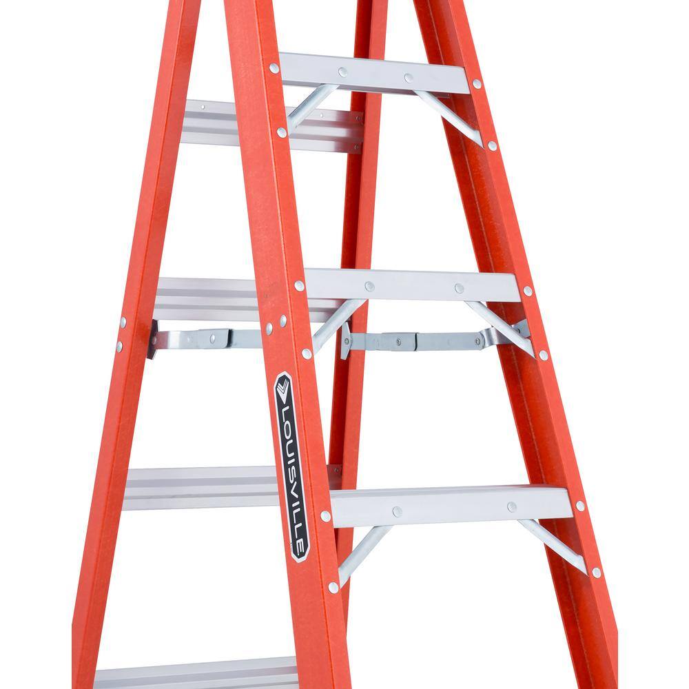 Louisville Ladder 6 ft. Fiberglass Step Ladder with 375 lbs. Load Capacity Type IAA Duty Rating FS1406HD