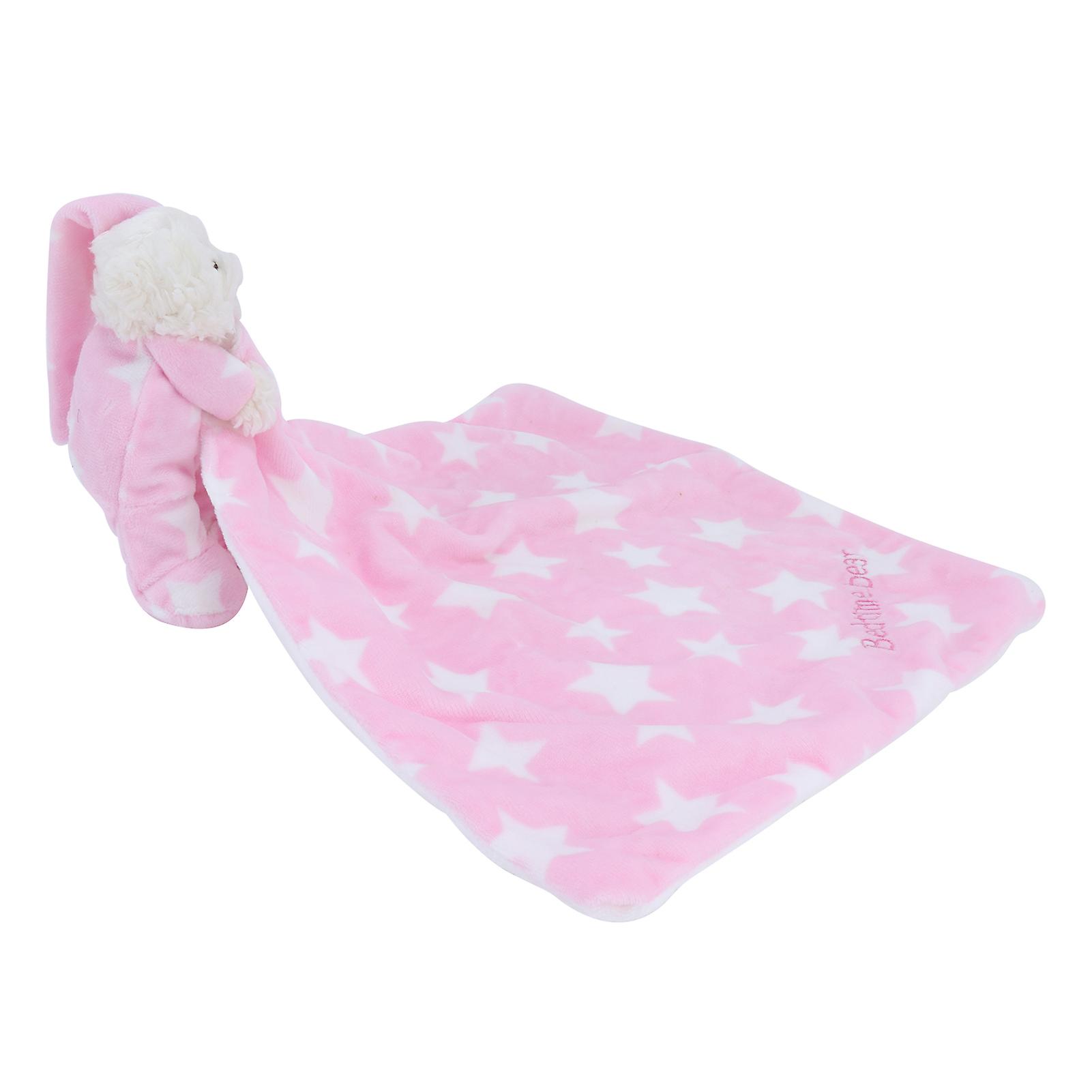 Infant Stuffed Blanket Plush Stuffed Animal Security Soothing Blanket Snuggler For Toddlerpink