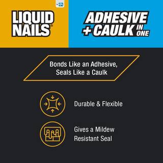 Liquid Nails Adhesive and Caulk in One 10.1 oz. Bright White Interior and Exterior Caulk (12 Pack) LN-150 CP