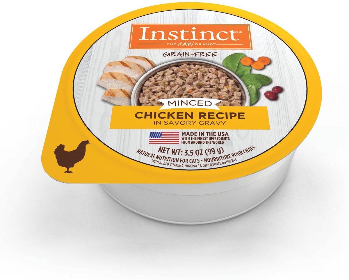 Instinct Grain-Free Minced Recipe with Real Chicken Wet Cat Food Cups