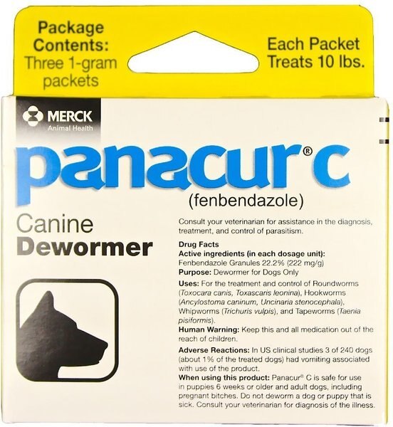 Panacur C Canine Dewormer， 1-g， 3 count