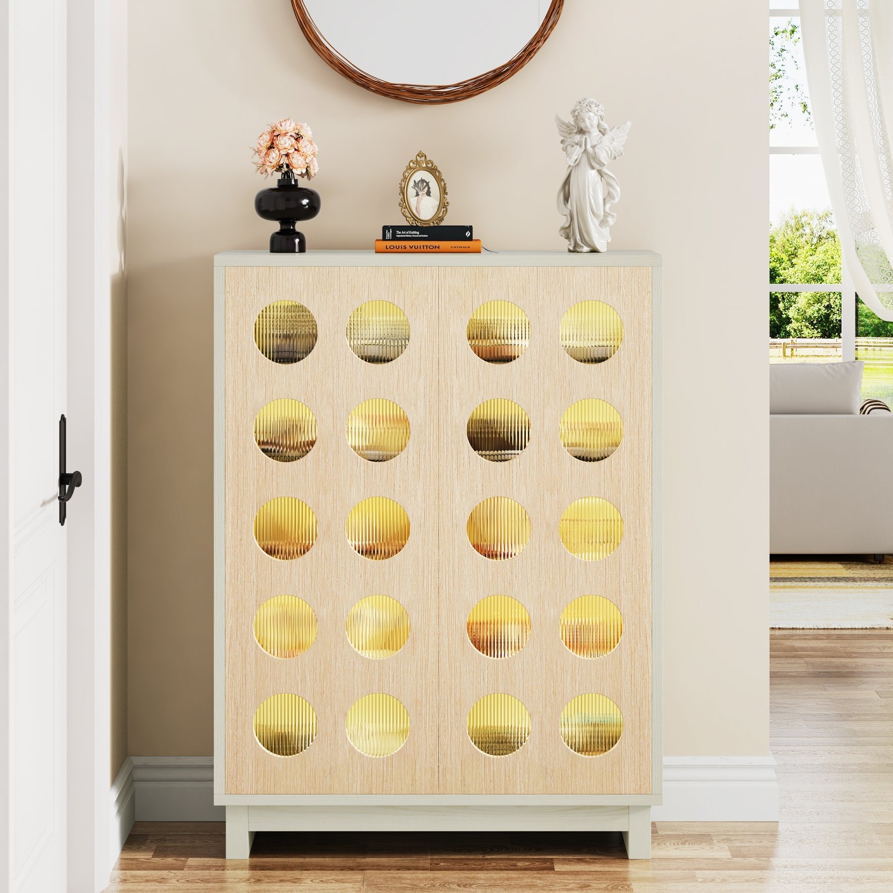 5-Tier Sideboard Buffet, Modern Storage Cabinet Credenza