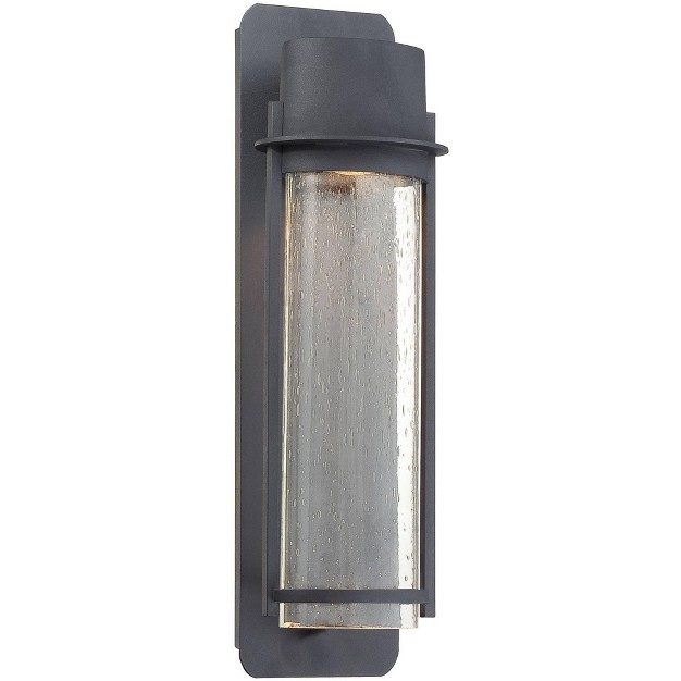 High Black Finish Outdoor Wall Light