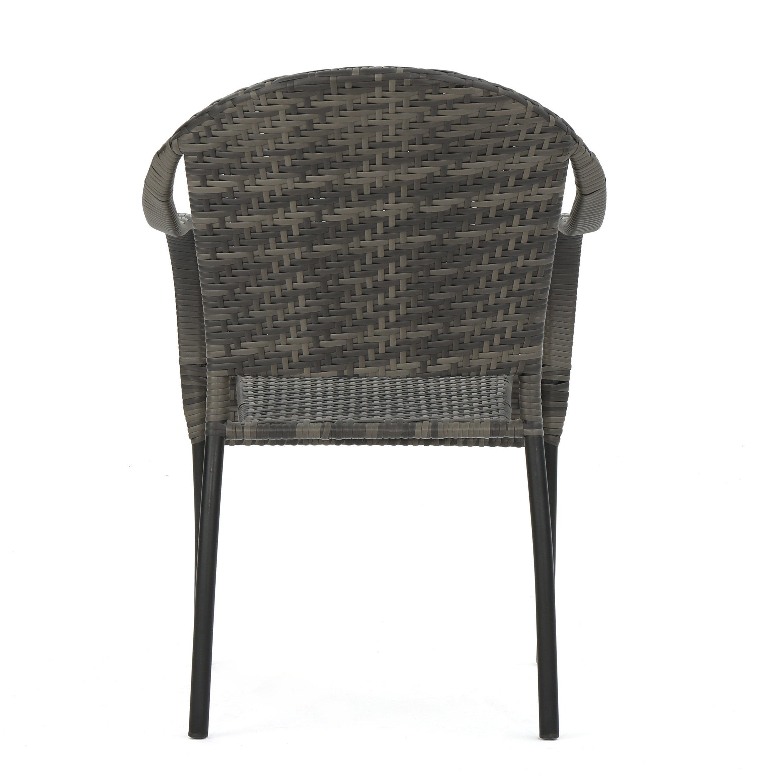 Livingston Outdoor Grey Wicker Chair (Set of 2)