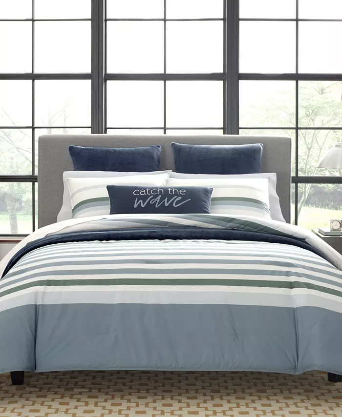 Nautica Lansier Reversible 2-Piece Duvet Cover Set， Twin