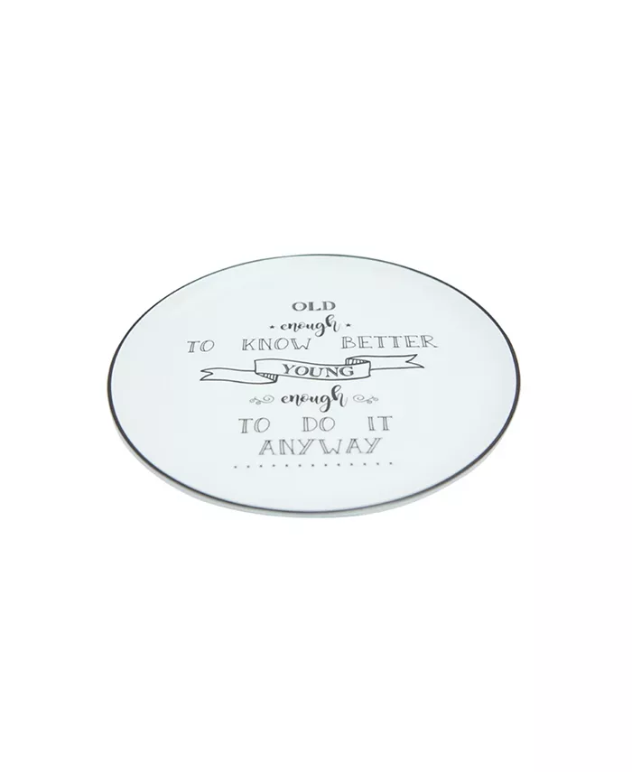 Porland Be Happy 4-Piece Cake Plate Set