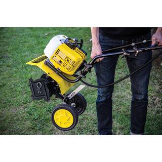 Champion Power Equipment 9.5 in. 43 cc 2-Stroke Portable Gas Garden Tiller Cultivator with Adjustable Depth 100882