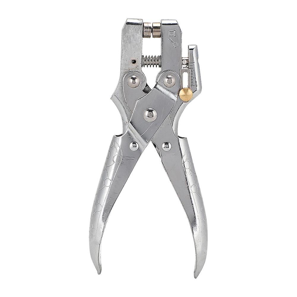 Multi-function Punch Pliers Silver 60# Steel Electroplated Eyelet Hole Punching Tool