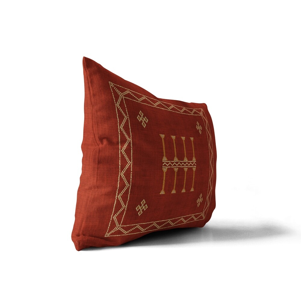 Amulet Kilim Rust Lumbar Pillow By Kavka Designs