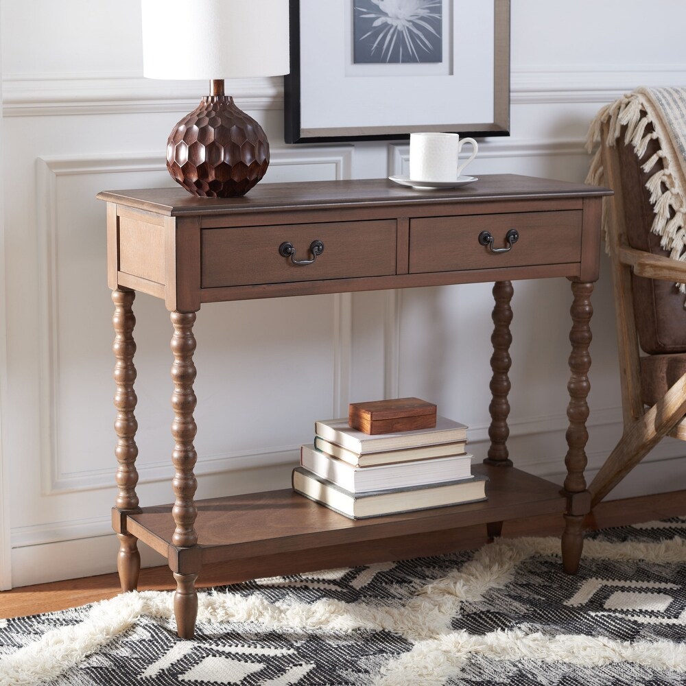 SAFAVIEH Athena 2 Drawer Console Table   35.5\