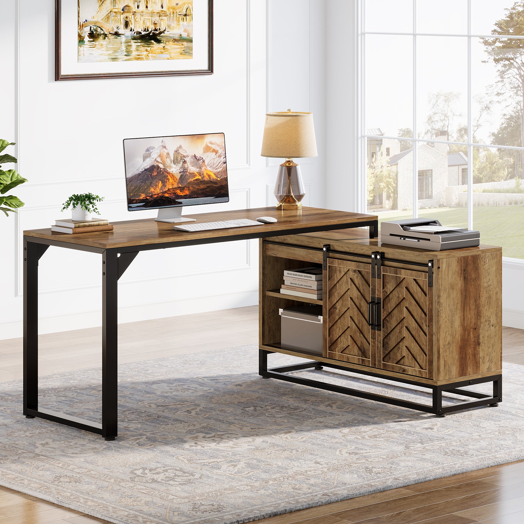 L-Shaped Executive Desk, 53