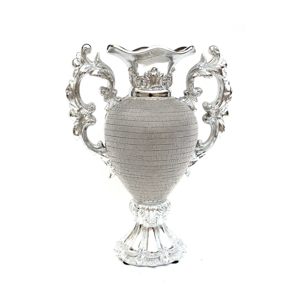 Ambrose Crystal Embellished Ceramic Vase