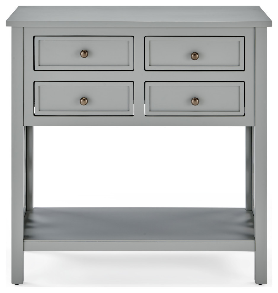 Coventry 32 quotW Wood Entryway/Console/Sofa Table  4 Drawers  Gray   Transitional   Console Tables   by Bolton Furniture  Inc.  Houzz