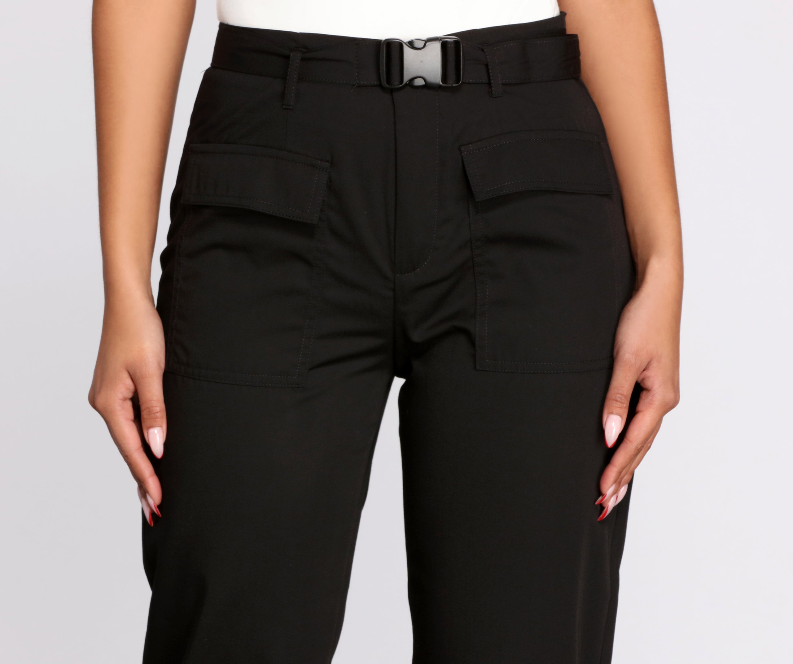 High Waist Utility Cargo Pants