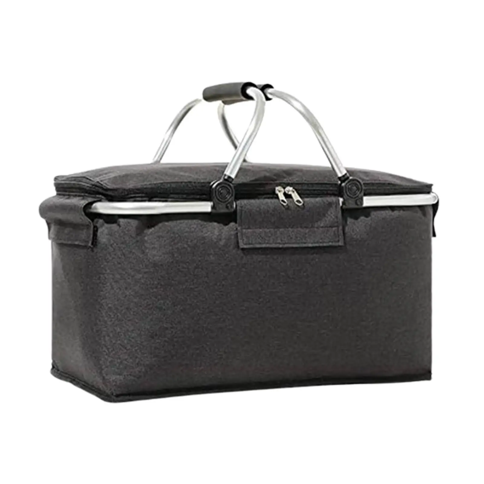 Upgraded Picnic Basket Storage Basket with Cooler Bag Collapsible Picnic Thermal Insulated Cooler Bag Travel cool bag