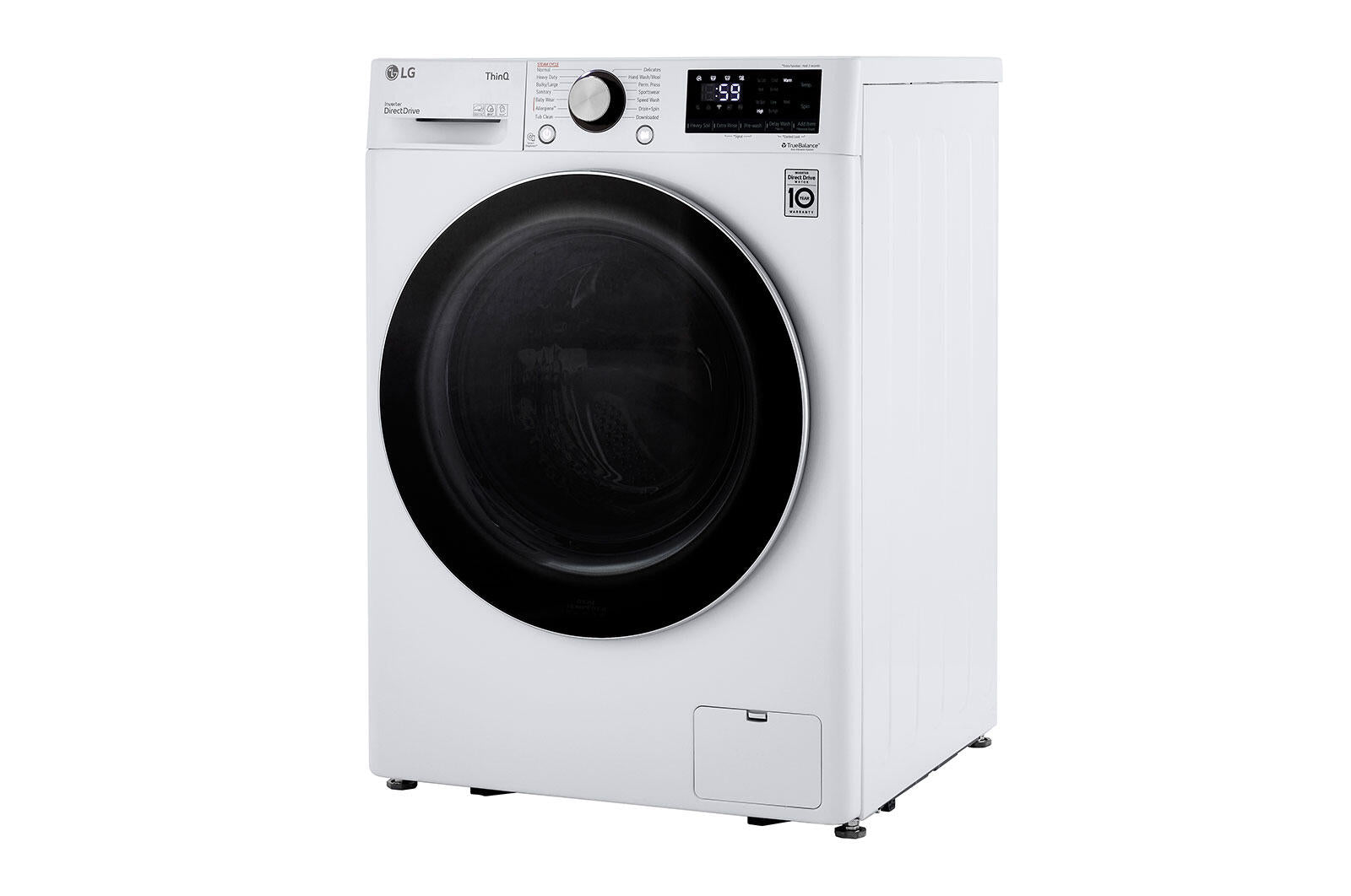 Lg WM1455HWA 2.4 Cu.Ft. Smart Wi-Fi Enabled Compact Front Load Washer With Built-In Intelligence