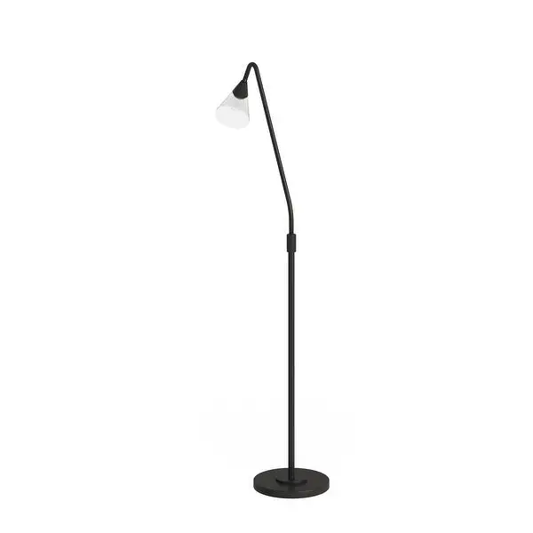 Challice Blackened Bronze Arc Floor Lamp