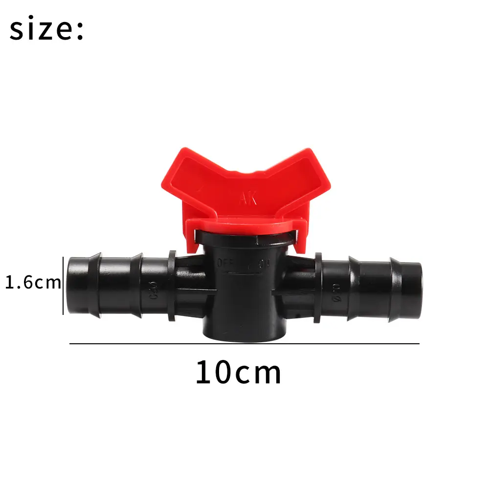 20PE pipe switch ball greenhouse irrigation watering flowers accessories Water off water boiling Double head mm