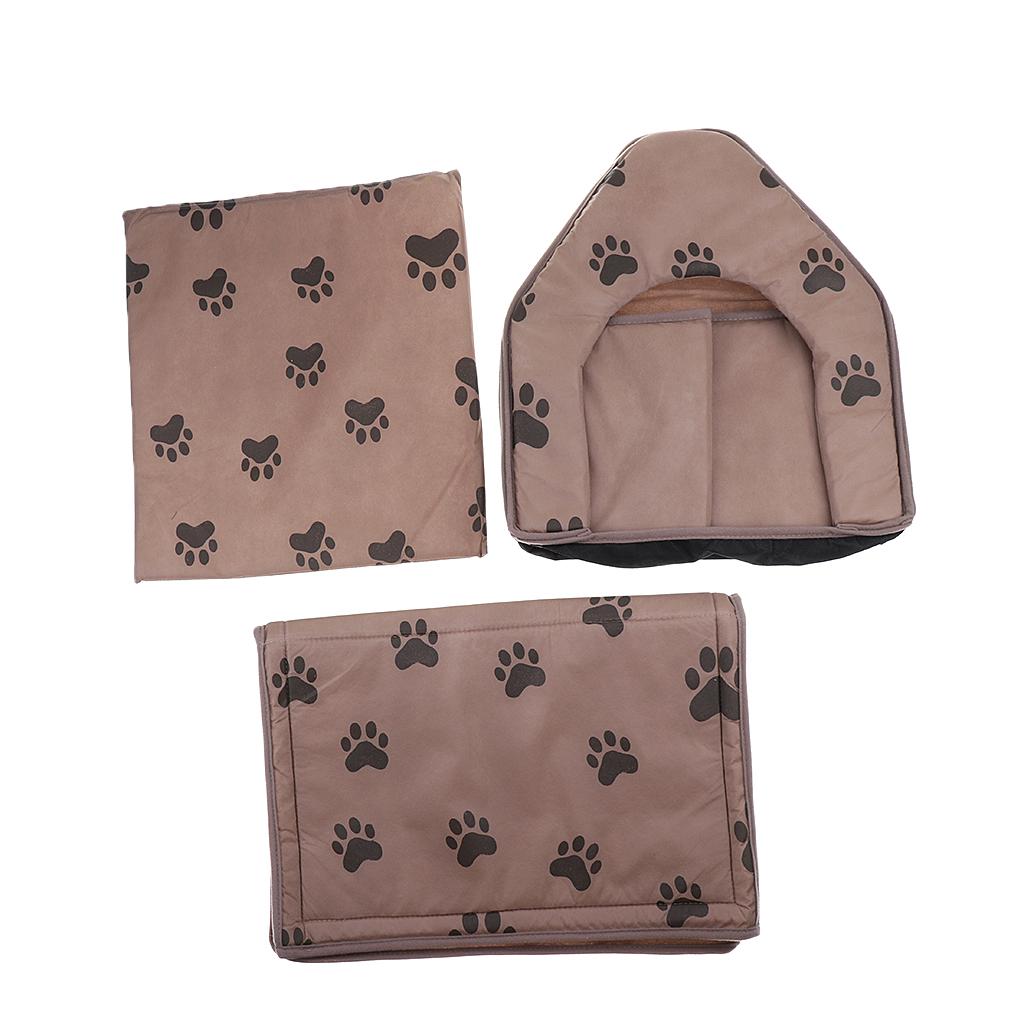 PORTABLE DOG Footprint HOUSE - Soft， Warm and Comfortable and Everywhere