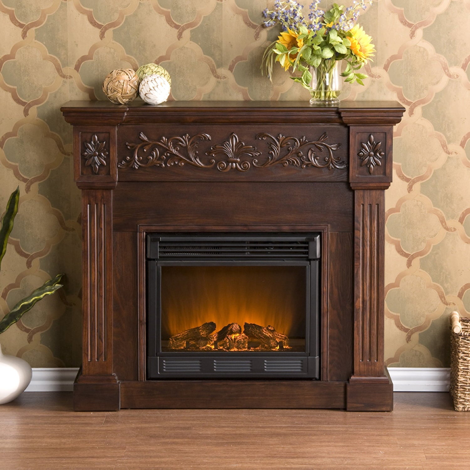 Southern Enterprises Calvert Electric Fireplace