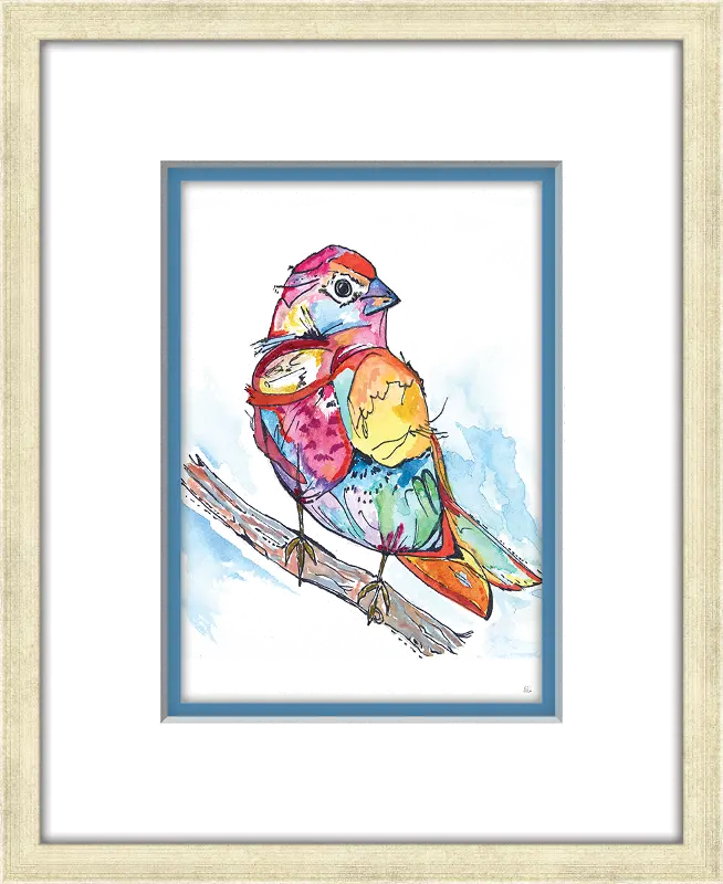 Multi Color Fine Art Bird Framed Wall Art Under Glass