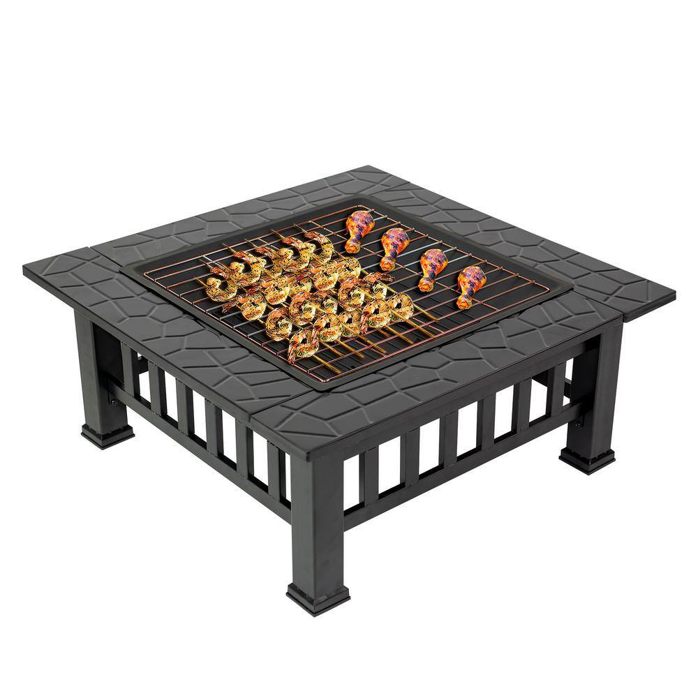 Durango 32 in. x 16.9 in. Square Steel Charcoal Fire Pit 141009