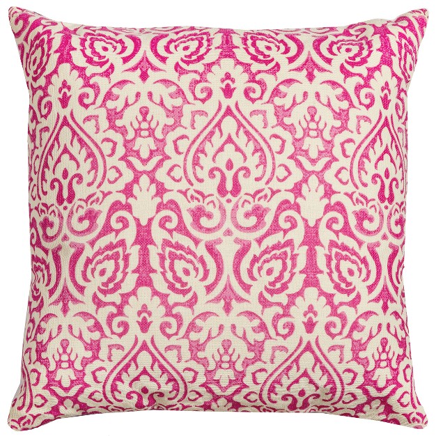 Dulane Damask Square Throw Pillow Rizzy Home