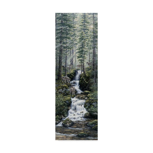 Trademark Fine Art jeff Tift x27 cascade Wolves x27 Canvas Art