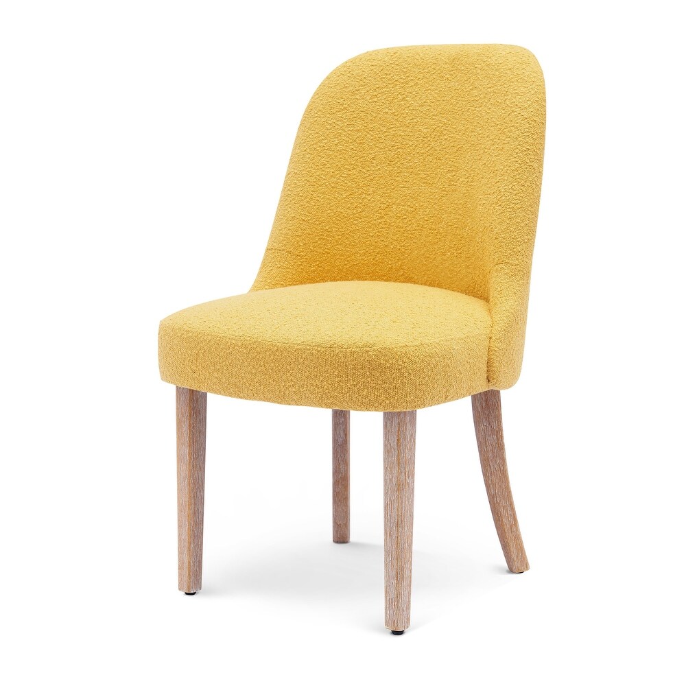 Boucle Polyester Upholstered Side Chair   Water/ Stain Resistant