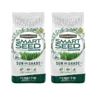 Pennington Smart Seed 7 lbs. Sun and Shade South Grass Seed and Fertilizer (2-Pack) 100543723