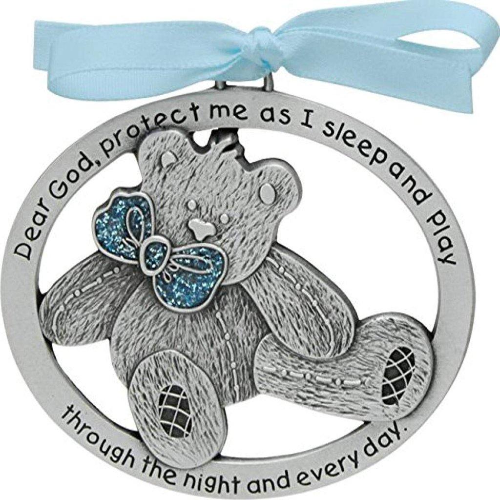 Cathedral Art  Blue Teddy Bear Crib Medal