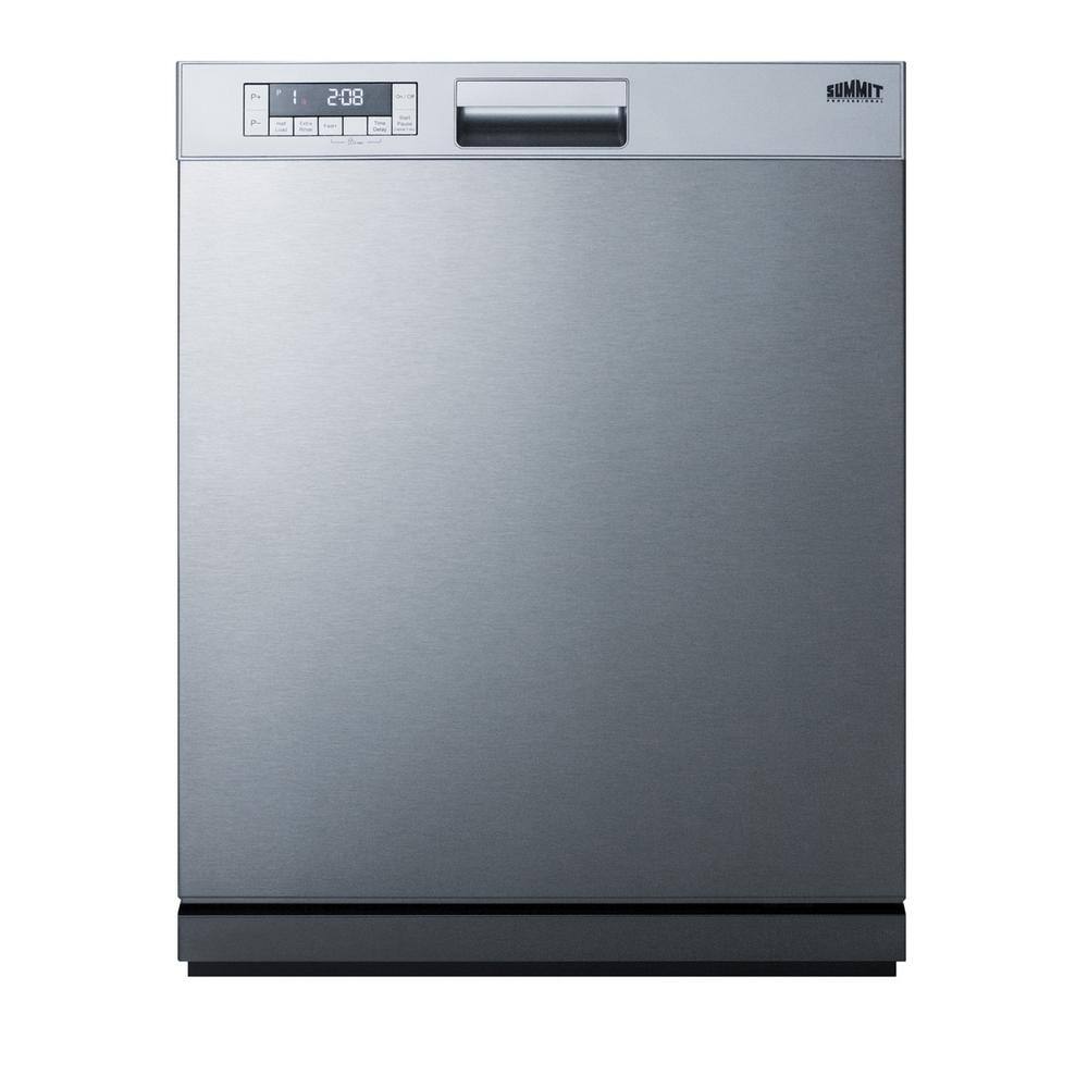 Summit Appliance 24 in. Stainless Steel Front Control Smart Dishwasher 120-volt with Stainless Steel Tub DW2435SSADA