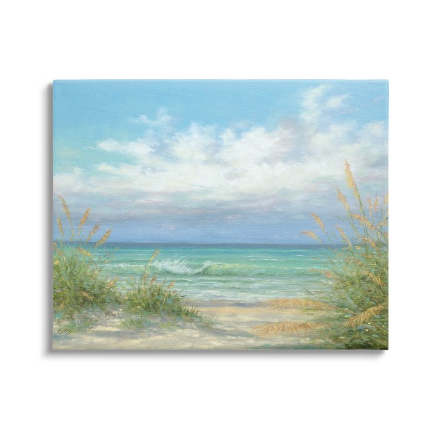 Stupell Industries Sea Shoreline Horizon Scenery Canvas Wall Art