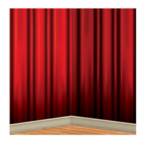 Beistle 54397 Red Curtain Backdrop  insta theme  4...