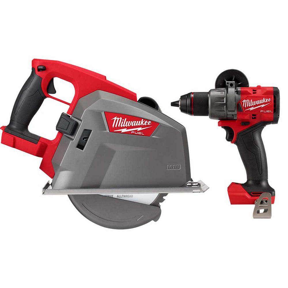 MW M18 FUEL 18-V 8 in. Lithium-Ion Brushless Cordless Metal Cutting Circular Saw with 12 in. Hammer DrillDriver 2982-20-2904-20