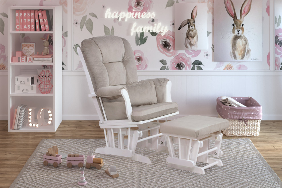 Alice Glider Chair and Ottoman   Transitional   Gliders   by AFG Baby Furniture  Houzz