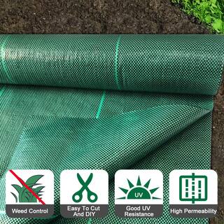 Agfabric 3 ft. x 100 ft. Garden Weed Barrier Fabric Weed Mat Landscape Fabric Green and Black GC2703100GB