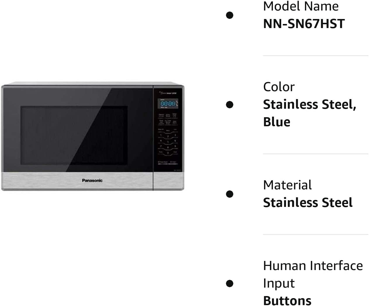 Restored Panasonic NN-SN67HST 1.2 Cu. Ft. Inverter Microwave Oven (Refurbished)