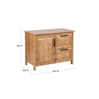 Austin Rustic Brown File Drawer with Cabinet AS4202FCRB