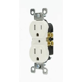 Leviton 15 Amp Residential Grade Grounding Duplex Outlet White (10-Pack) M24-05320-WMP